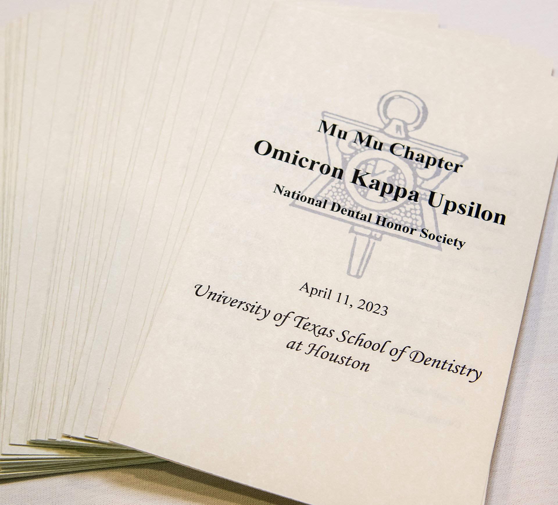 Omicron Kappa Upsilon National Dental Honor Society’s Mu Mu Chapter at UTHealth Houston School of Dentistry welcomed 12 soon-to-be graduating dental students and two faculty members in its Class of 2023.