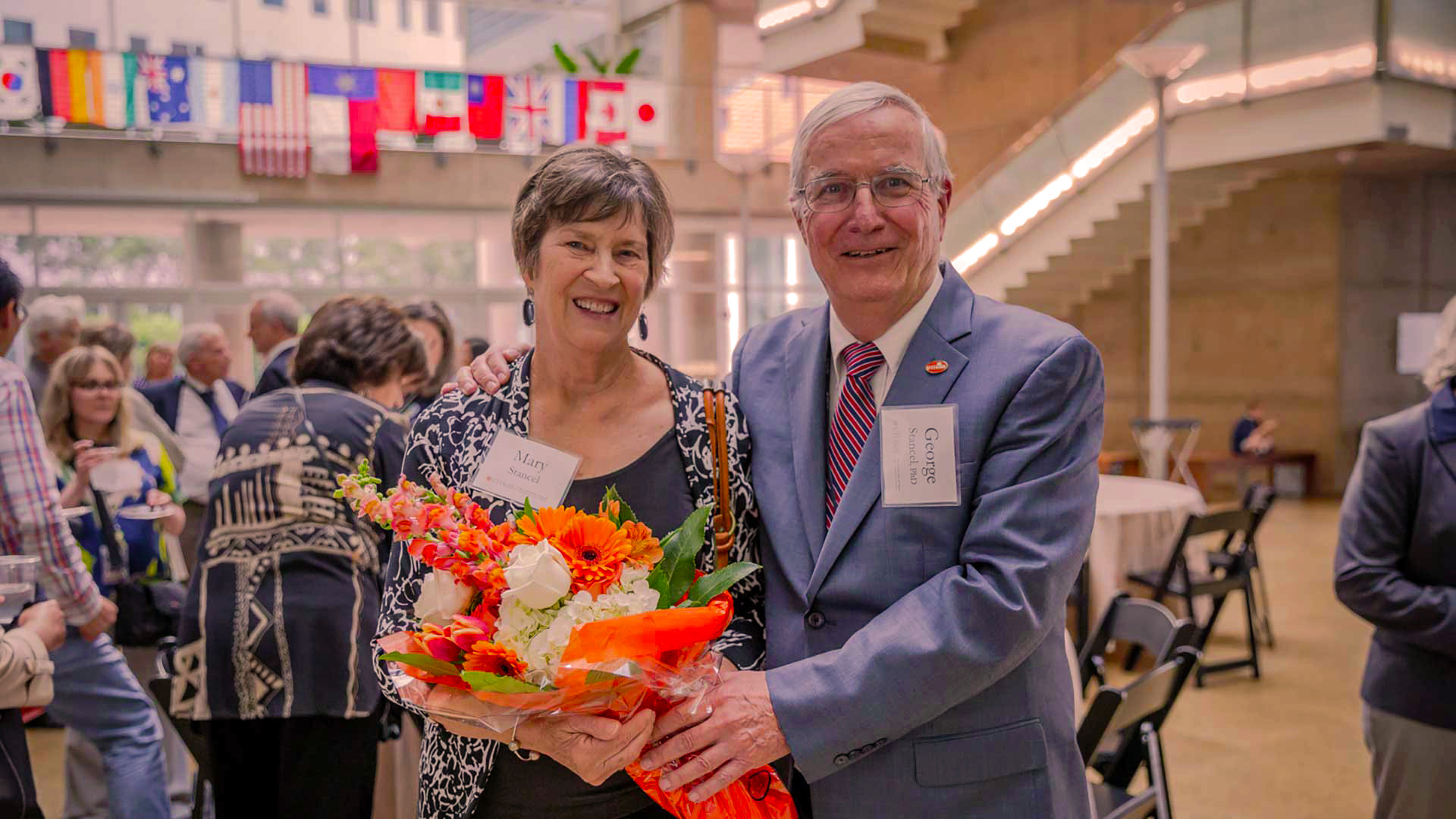 Dr. George Stancel and wife, Mary Stancel at Retirement Celebration